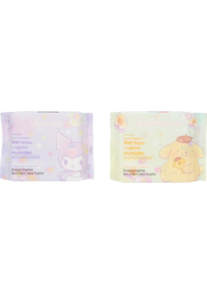 Sanrio Lisanslı Islak Mendil - Kuromi - Pompompurin