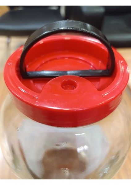 5 Litre 5000 cc Kulplu ve Kapaklı Cam Kavanoz 1 Adet / Tek Ebat