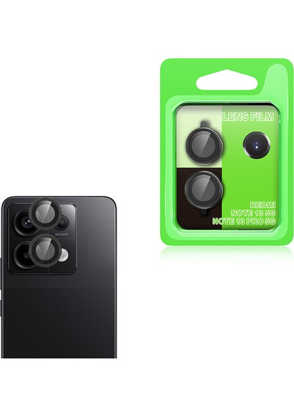 Xiaomi Redmi Note 13 Pro 5g Uyumlu CL07 Tekli Kamera Lens Koruyucu Siyah + Ekran Koruyucu