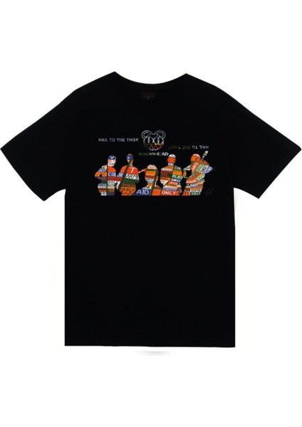 Radiohead Baskılı Unisex Siyah %100 Pamuk T-Shirt