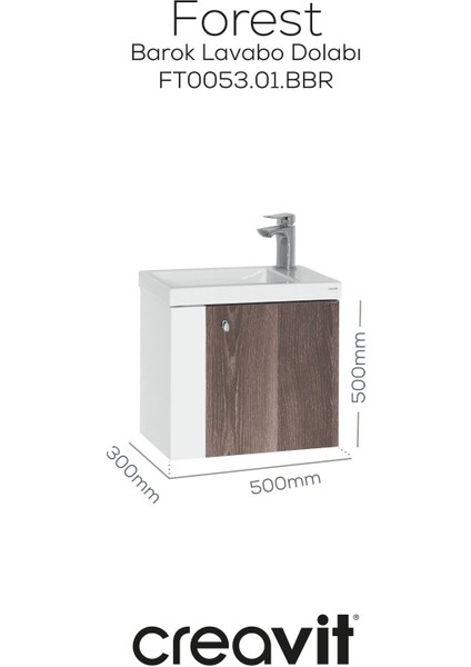 Forest Lavabo Dolabı 50 cm Beyaz-Barok modelleri