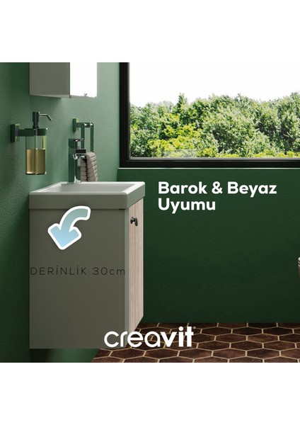 Forest Lavabo Dolabı 50 cm Beyaz-Barok indirimleri