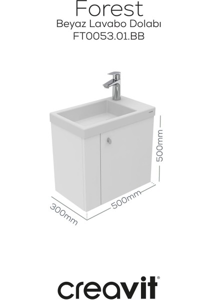 Forest Lavabo Dolabı 50 cm Beyaz fiyatları