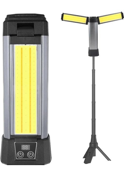 25 Watt USB - Type-C Girişli P50 ve Cob Ledli 2 Kanatlı Kollu Çalışma Lambası (4989)