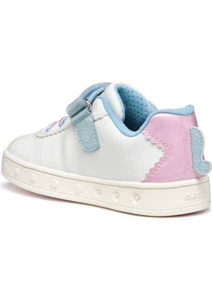 Kız Çocuk Beyaz Skylin Desenli Sneaker J558WA0BCKCC0406