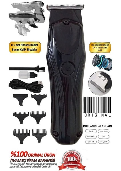 AR-0032 Profesyonel Şarjlı Saç Sakal Tıraş Makinesi