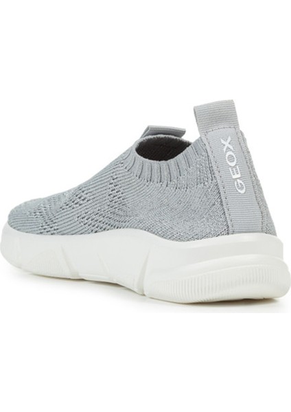 Kız Çocuk Gri J Aril G. E - Shiny Knitt. Text Kumaş Sneaker J25DLE0007QC1007