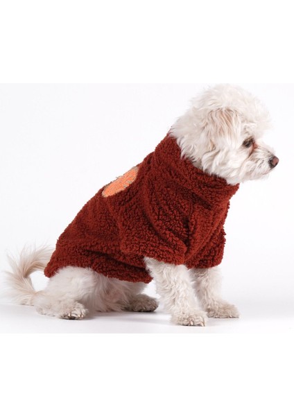 Köpek Kıyafeti Küçük ve Orta Irk Wellsoft Sweat Boğazlı Tarçın