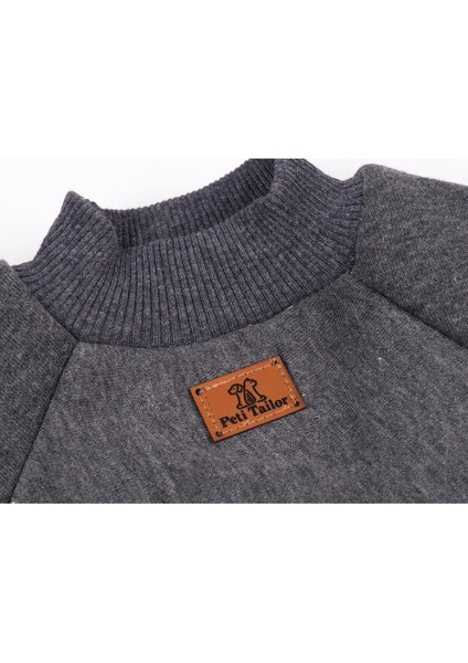 Köpek Kıyafeti Sweat Shırt Gri Ribanalı modelleri