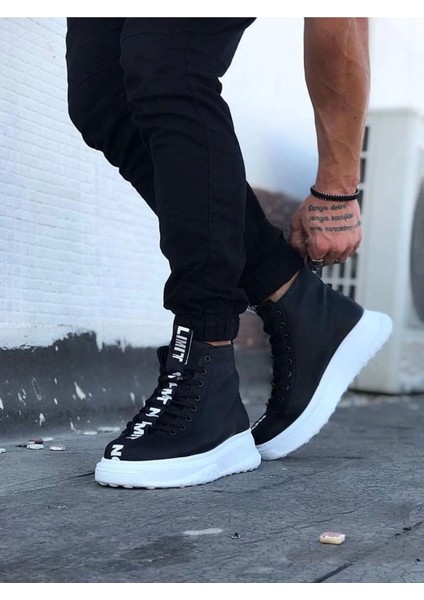WG03 Siyah Casual Erkek Yarım Bilek Bot