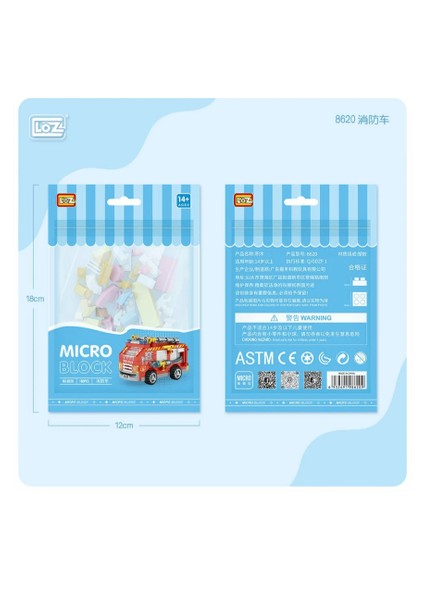 180 Parça Mikro Bloklar Itfaiye Aracı 10+ Yaş