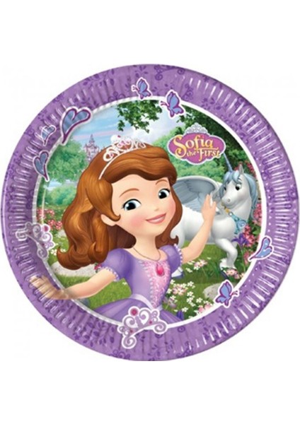 Sofia Temalı Karton Tabak Lisanslı 23CM Pk:8