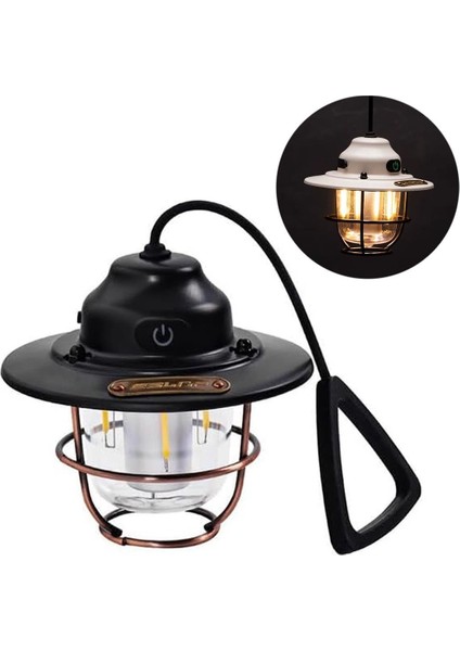 Şarjlı Kamp Lambası Filament LED Ampül (6 Farklı Aydınlatma Modu) LK-003A (4989)