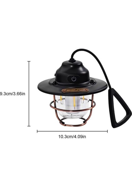 Şarjlı Kamp Lambası Filament LED Ampül (6 Farklı Aydınlatma Modu) LK-003A (4989)