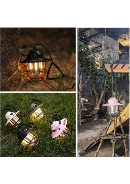 Şarjlı Kamp Lambası Filament LED Ampül (6 Farklı Aydınlatma Modu) LK-003A (4989)