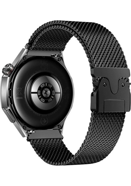 Huawei Watch Gt 2 / Gt2 Pro 46 mm Uyumlu Hasır Metal Örgü Kordon Kayış Ayarlanabilir Kilitli Toka