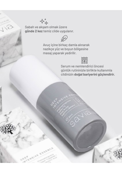 Deep Intensive Essence – Mantar Özlü Yoğun Nem Serumu | Amino Asit ve Bakır Peptitli Cilt Onarıcı Esans | 80 ml | Savia