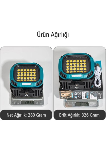 Şarj Edilebilir Power Ledli 2 Kademe El Feneri (4989)