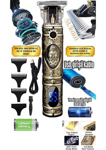 8603-TIRAŞ Makinesi USB Şarjlı Saç Sakal Vücut Kıl Tüy Alma Kadın Erkek Epilasyon Berber & Kişisel