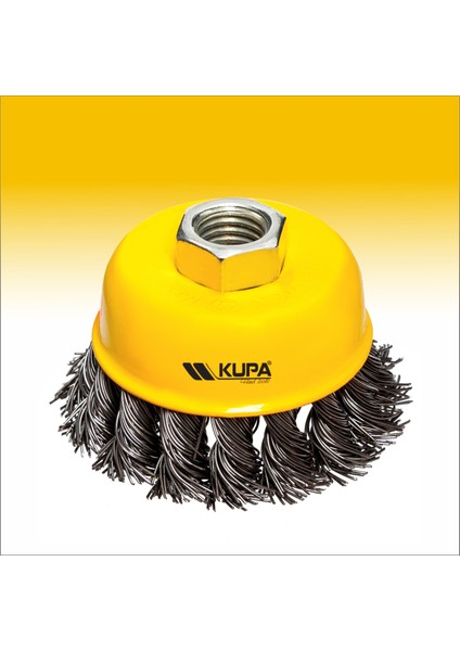 Kupa Çanak Tel Fırça Burgulu 75MM