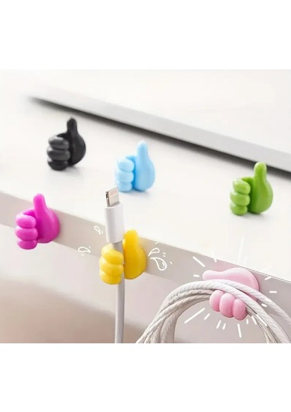 CindenToptan Duvar Askısı Plastik 20 Adet Renkli Başparmak Duvar Askıları, Yapışkan Kablo Düzenleyici indirimleri