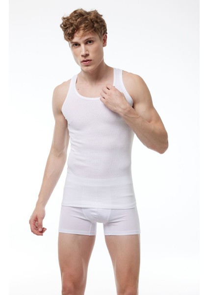 Erkek 3 Lü Beyaz %100 Pamuk Yazlık Fileli Atlet 3M081 fırsatları