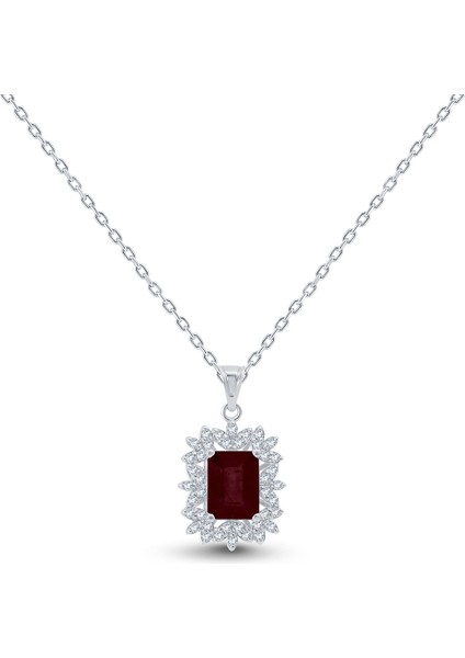 2.48 Karat Pırlanta Ruby Kolye