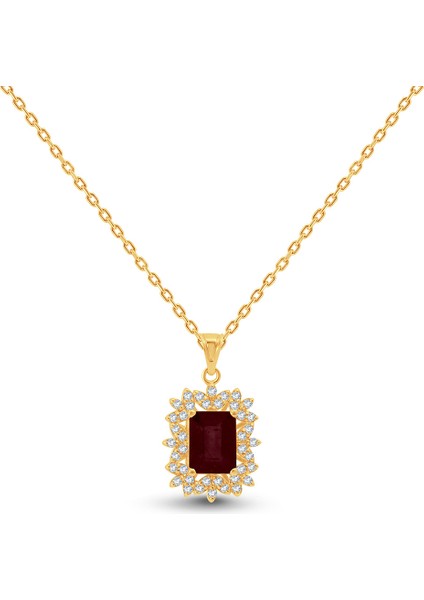 2.48 Karat Pırlanta Ruby Kolye