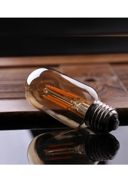 T45 Rustik Ampul Amber Renk Gün Işığı 3000K