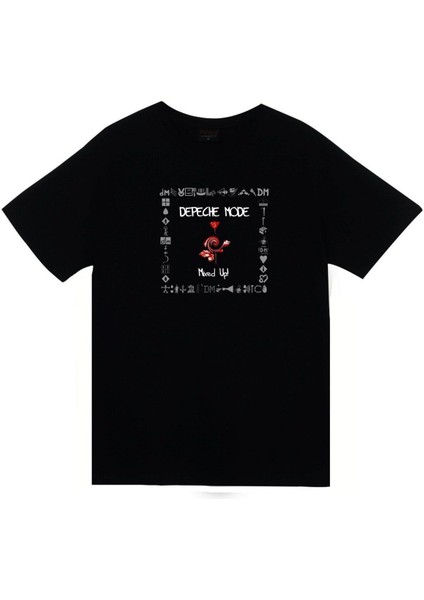 Depeche Mode Baskılı Unisex %100 Pamuk Siyah T-Shirt