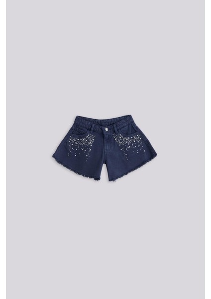 Bg Store Kız Çocuk Mavi Şort