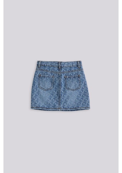 Bg Store Kız Çocuk Mavi Etek