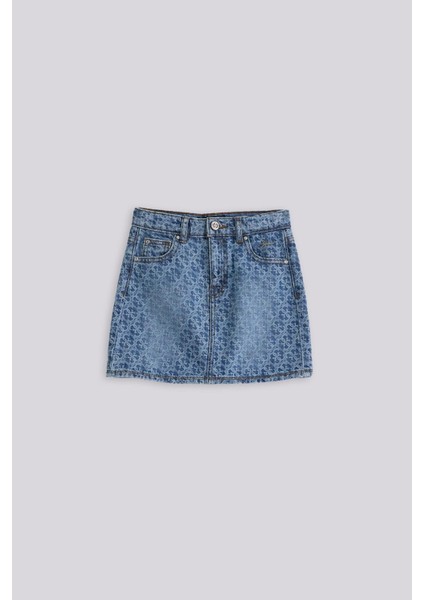 Bg Store Kız Çocuk Mavi Etek