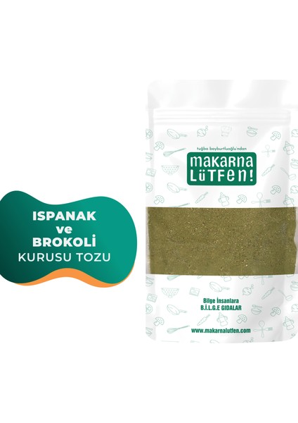 Ispanak ve Brokoli Kurusu Tozu (90 gram)