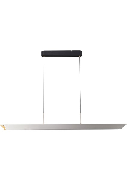 Late Gri Sıralı Yemek Masası Üstü 30 Watt Modern Sarkıt Salon LED Avize