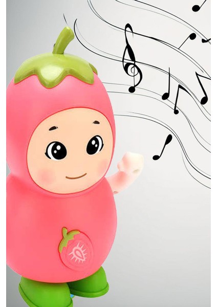 Işıklı ve Müzikli Danseden Çilek Oyuncak – 17 Cm, Minikler Için Eğlencenin Adı!