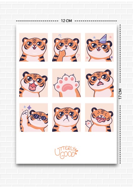 Hayvan Temalı 5'li Sticker | Bullet Journal | Notebook | Ajanda | Scrapbook Için Uygun Set