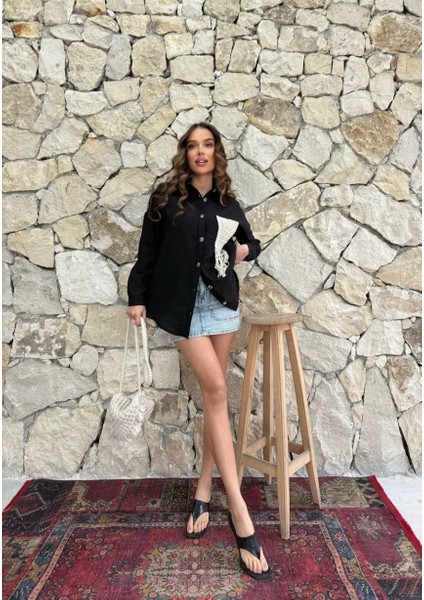 Ithal Keten Kumaş Tasarım Gömlek