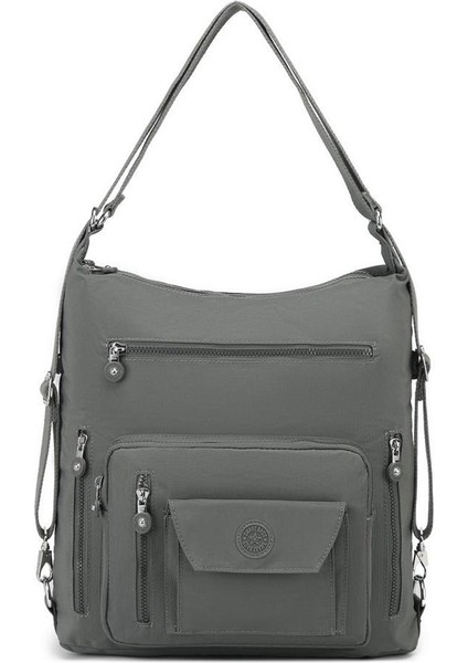Hem Sırt Hem De Omuz Kadın Çantası Smart Bags 1205 Koyu Gri