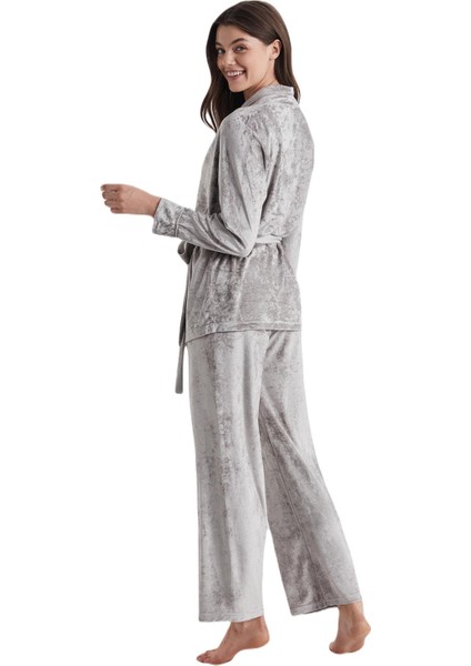 Kadın Bej Pijama Takım 9741
