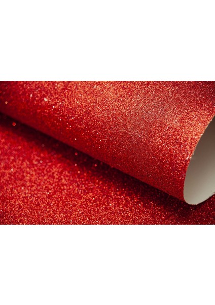50CM X70CM Kırmızı Simli Fon Kartonu 330GR 10'lu Paket