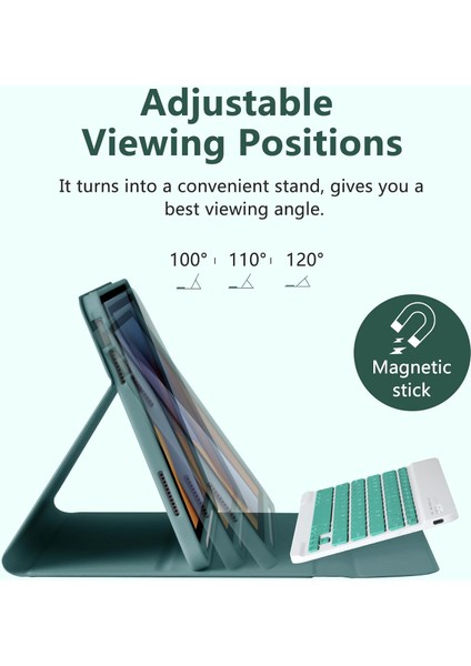 Apple iPad Air 11 M3 2025 Rgb LED Işıklı Türkçe Karakterli Bluetooth Özellikli Kalemlikli Klavyeli Kılıf A3266 A3267 fiyatları