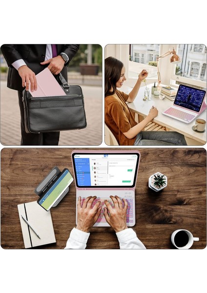 Apple iPad 11. Nesil (A16) 2025 Rgb LED Işıklı Türkçe Karakterli Bluetooth Özellikli Kalemlikli Klavyeli Kılıf A3354 A3355 fırsatları