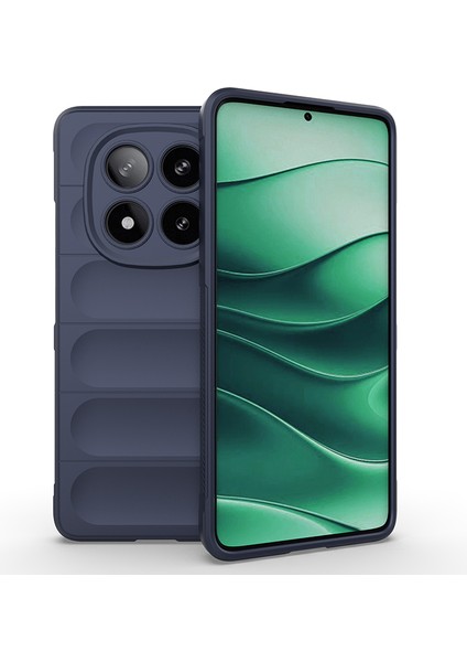 Redmi Note 14 Pro 4g Kılıf Esnek Tpu Oyuklu Arka Yüzey Tasarımlı Sys Etnik Silikon Kapak - Lacivert