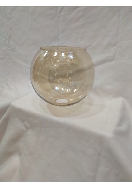Avize Camı.tekli Cam,bal Renkte,küre,açık ağızlı(ÇAPI:20,00cm-H:18,00cm )(E.27)