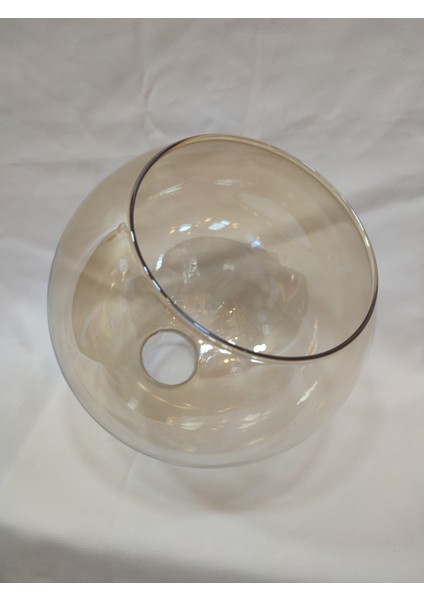 Avize Camı.tekli Cam,bal Renkte,küre,açık ağızlı(ÇAPI:20,00cm-H:18,00cm )(E.27)