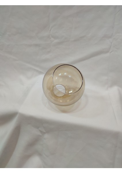Avize Camı.tekli Cam,bal Renkte,küre,açık ağızlı(ÇAPI:20,00cm-H:18,00cm )(E.27)