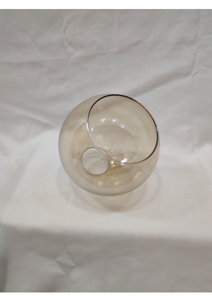 Avize Camı.tekli Cam,bal Renkte,küre,açık ağızlı(ÇAPI:20,00cm-H:18,00cm )(E.27)