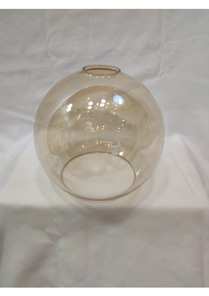 Avize Camı.tekli Cam,bal Renkte,küre,açık ağızlı(ÇAPI:20,00cm-H:18,00cm )(E.27)