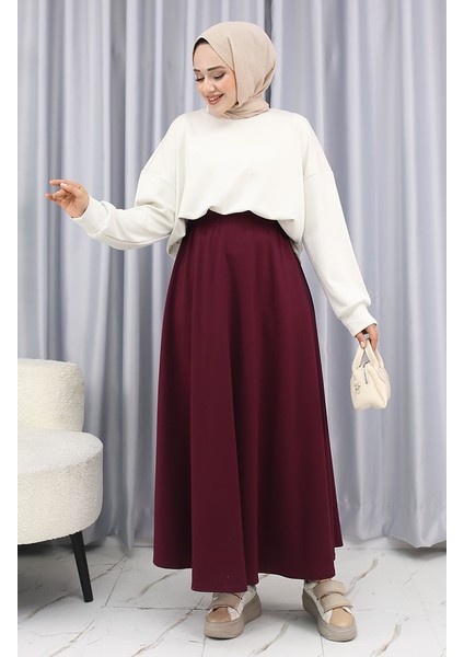 Oysho Kumaş Etek 5578-02 Bordo fiyatları